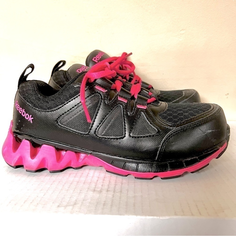 REEBOK Work Zigkick RB301 Women's Work Shoes Black Pink size 6M